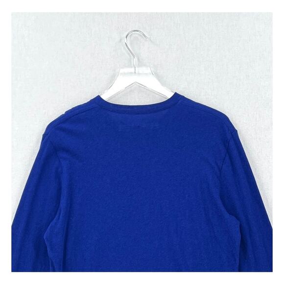 ENZA COSTA Cashmere Loose Long Sleeve Crew Tee Womens Medium Cobalt Blue NEW - Picture 5 of 14